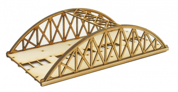 TT-BR011 Twin Track Short Bowstring Rail Bridge TT:120 Gauge Model Laser Cut Kit